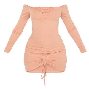 Peach mini dress